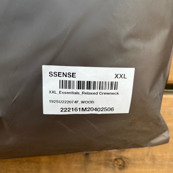 NWT Essentials Fear of God relaxed for crewneck sweatshirt, wood/brown size XXL - Picture 13 of 15